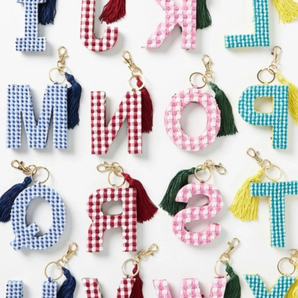 New🌟Anthropologie-Monogram Keychain-N